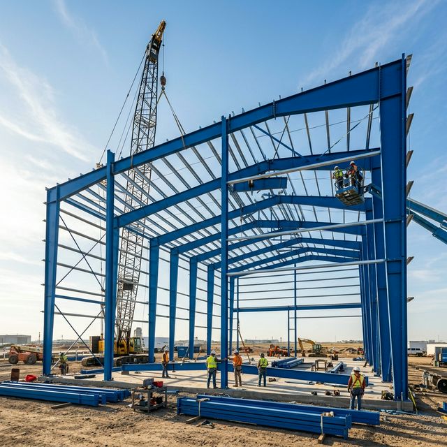 Modern Dairy Farm PEB Skeleton