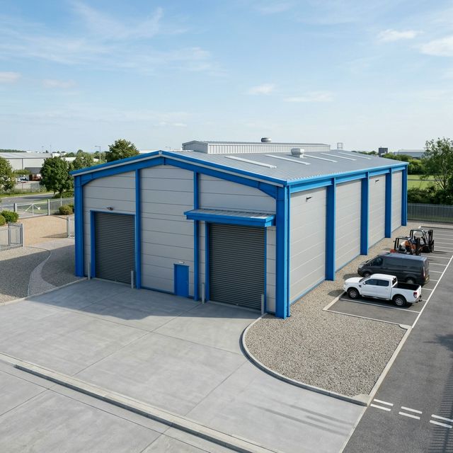 100x50 Industrial Shed Render