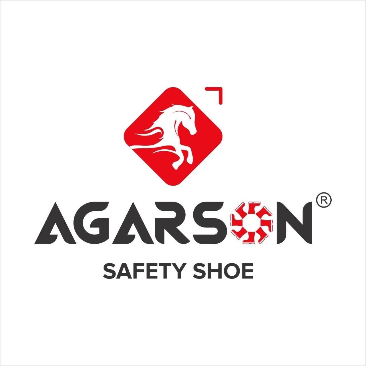 Agarson Safety Shoe logo, Warehouse Construction client in NCR by VYOMN Projects